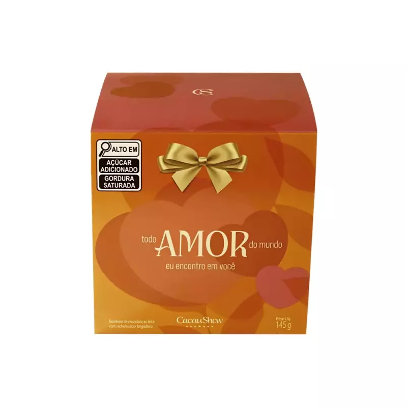 Caixa Cubo ao Leite Amor 145g