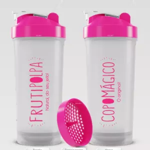 Copo Mágico 600ml. Transp. | Pink