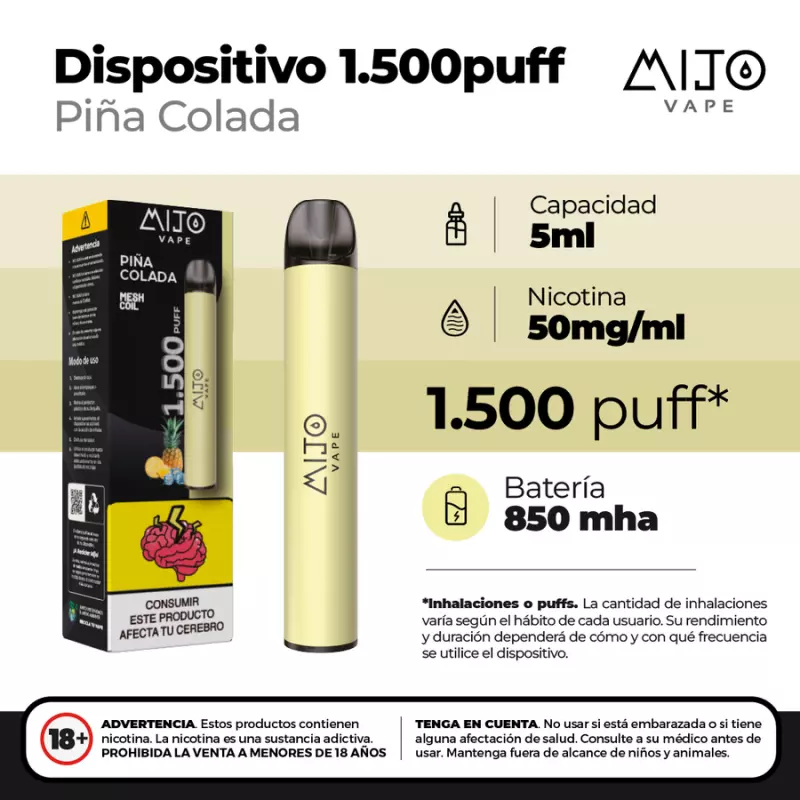 PIÑA COLADA (1.500 PUFFS)