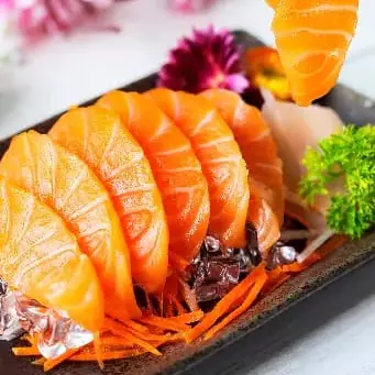 Sashimi de salmão 6 unidades