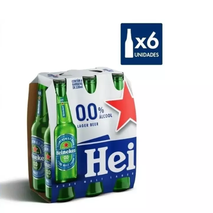 HEINEKEN LONGNECK ZERO CX C/6UN