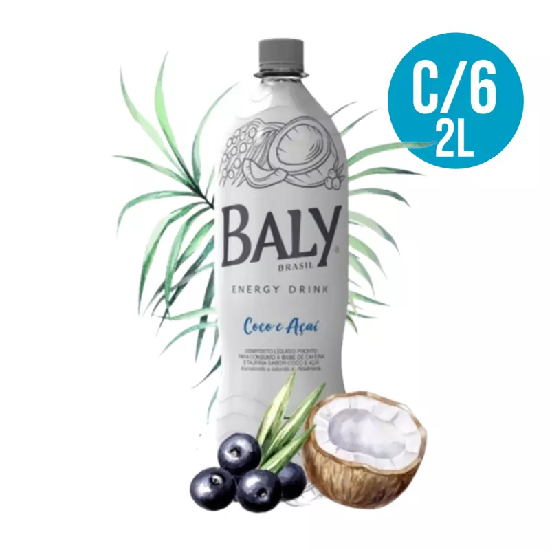 Energético Baly coco e açaí 2L C/6