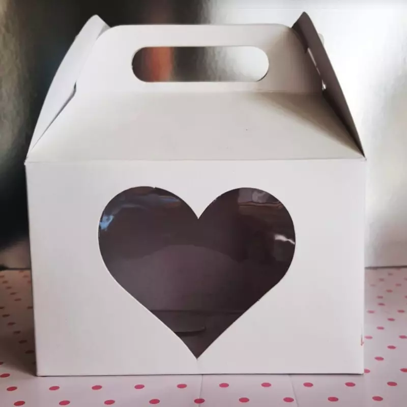 Lonchera corazón blanca