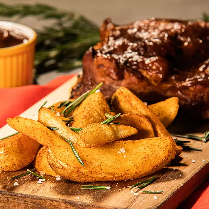 FRALDINHA ASSADA COM BATATA RUSTICA