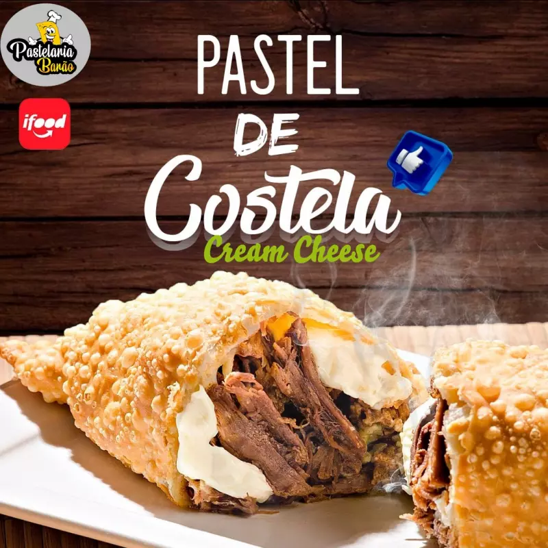 pastel costela c/creme cheese