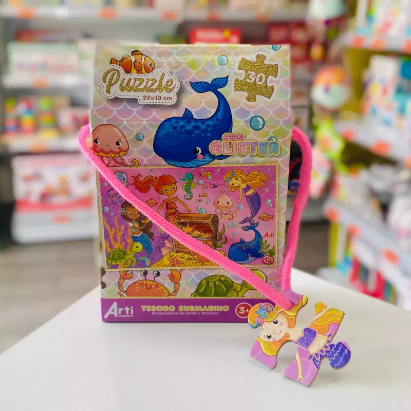 PUZZLE TESORO SUBMARINO CON GLITTER