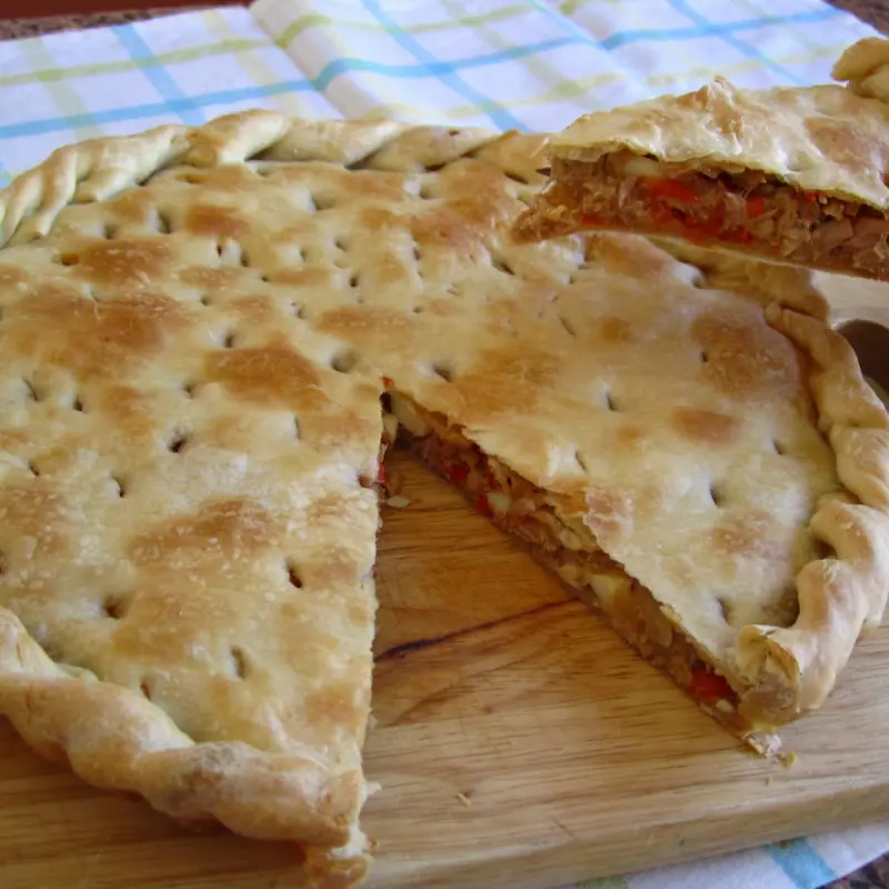 Tarta Grande jamón, queso y huevo