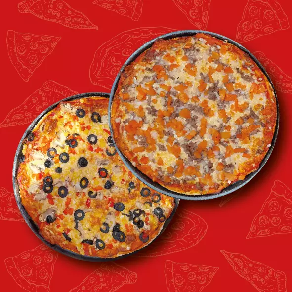 2 PIZZAS MEDIANAS