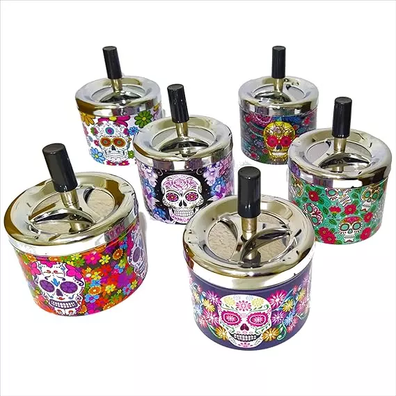 CINZEIRO DE METAL COM TAMPA