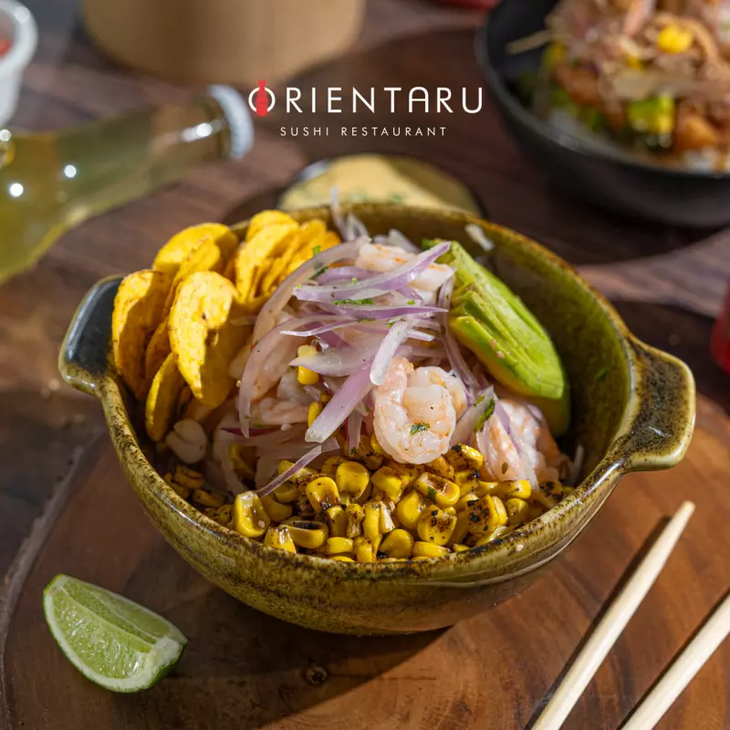 Ceviche nikkei de Camaron 8 onz