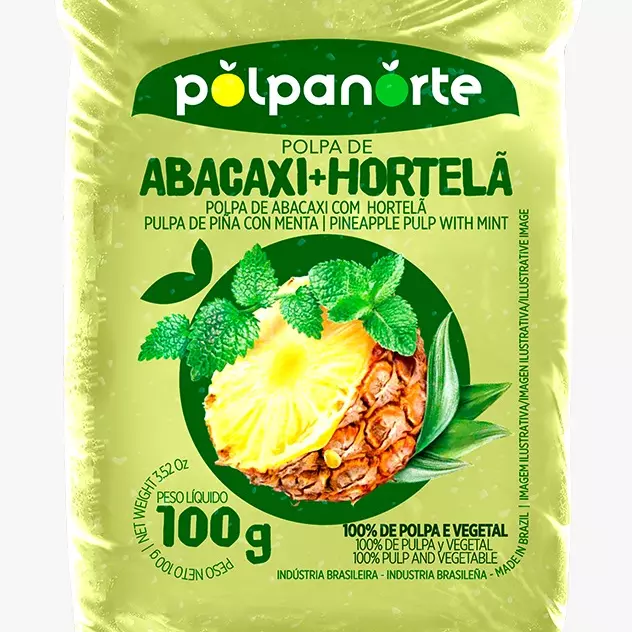 Polpa de Abacaxi c/ Hortelã 100g