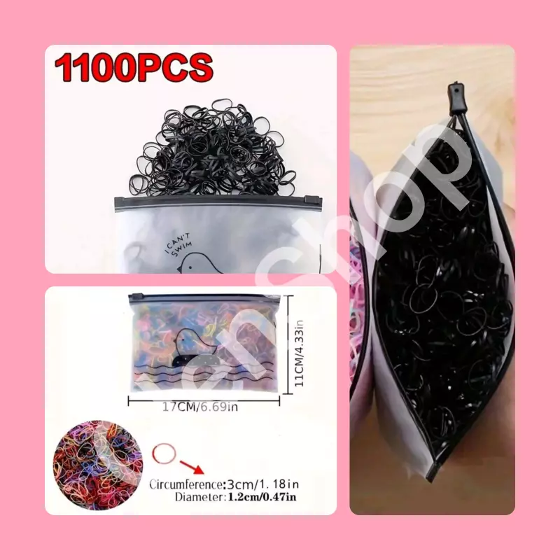 Set 1100 gomas para cabello