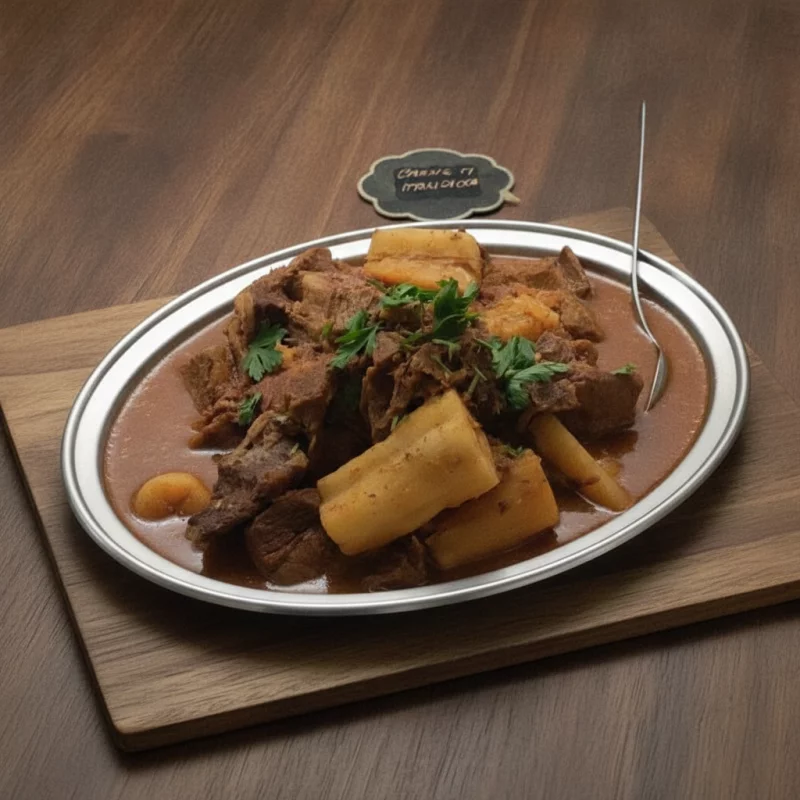 Carne cozida com Mandioca