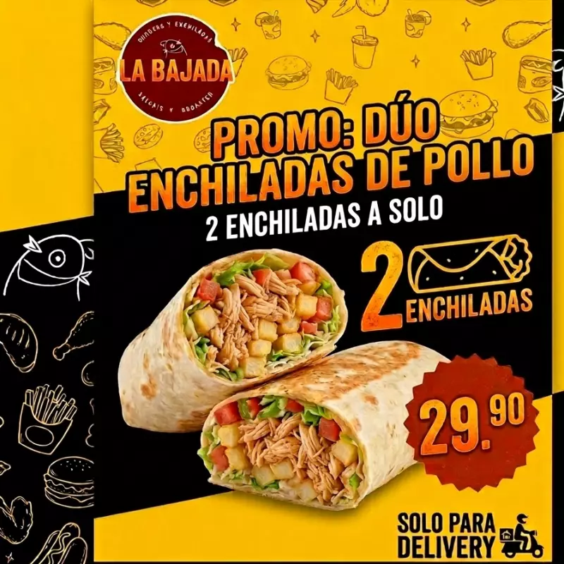 OFERTA ENCHILADAS POLLO DESHILACHADO