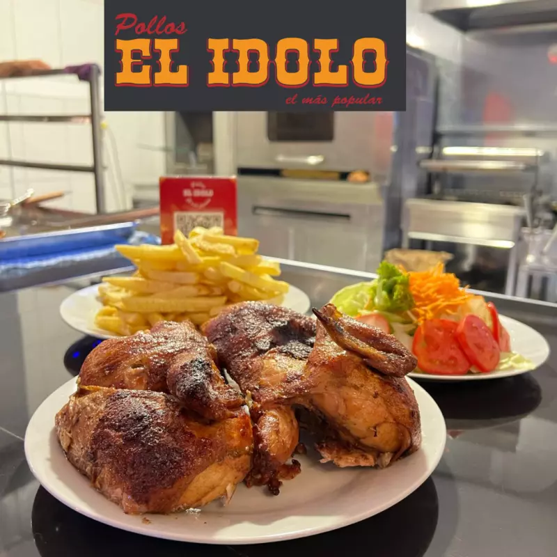 pollo a la leña + bebida 1.5lt