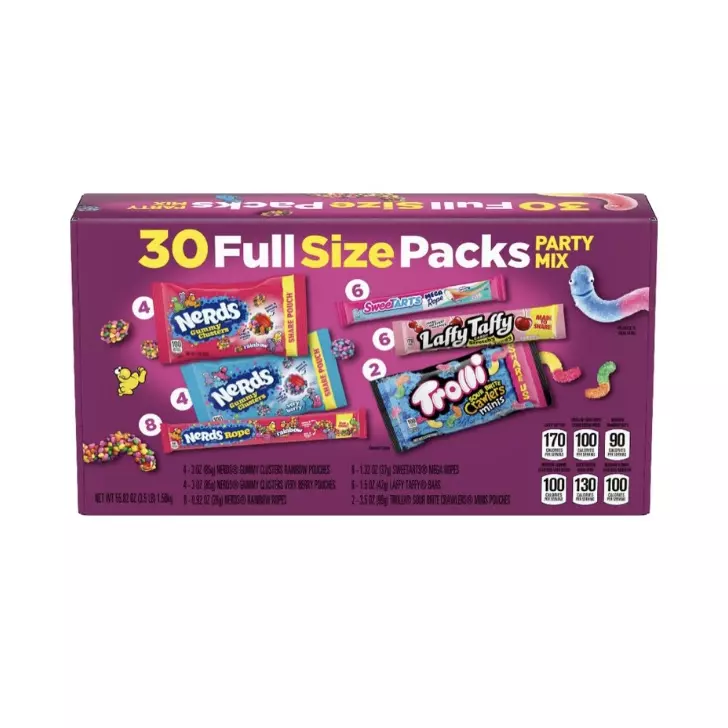30 full size pack party mix