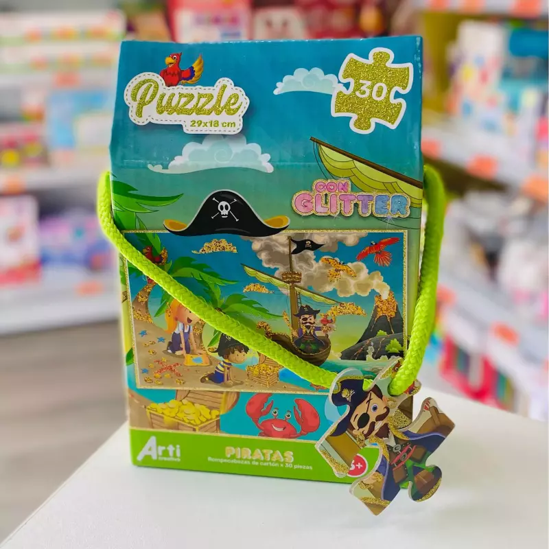 PUZZLE PIRATA X 30 PZ CON GLITTER