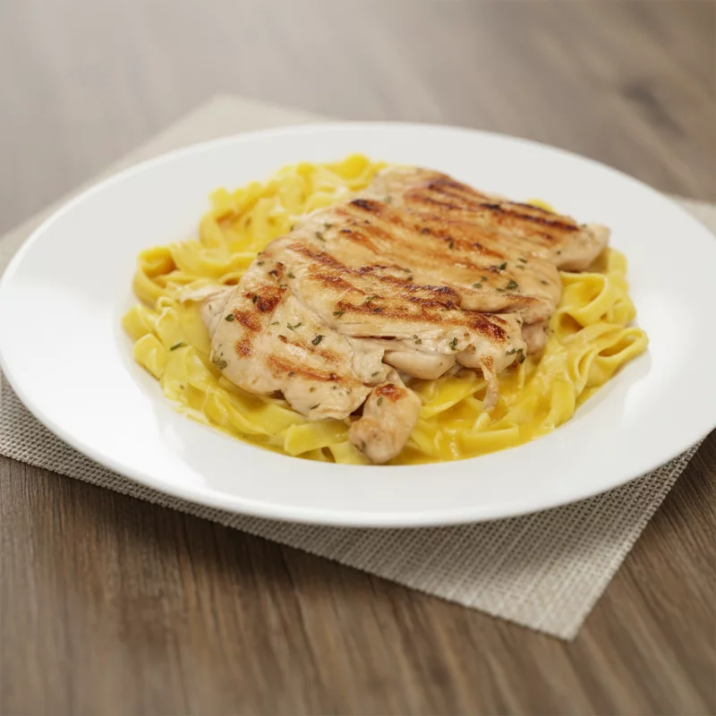 FETUCCINI A LA HUANCAINA CON PLANCHA