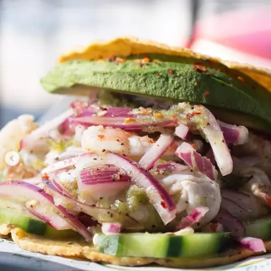 Tostada Aguachile 2 pzs