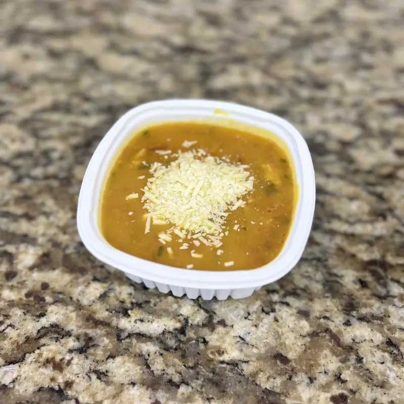 Caldo de Abóbora e Carne seca