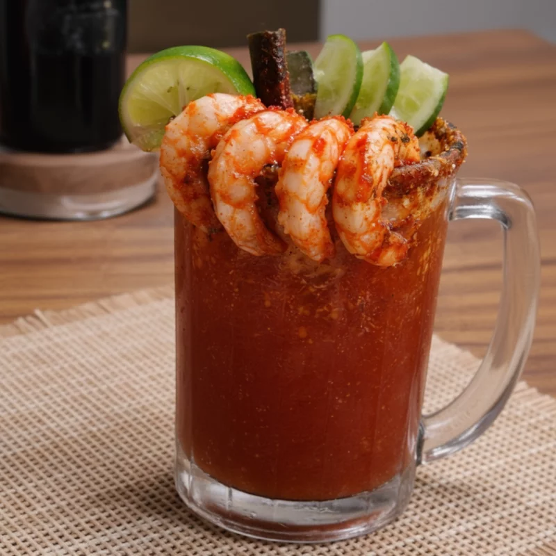 Michelada con Camarón