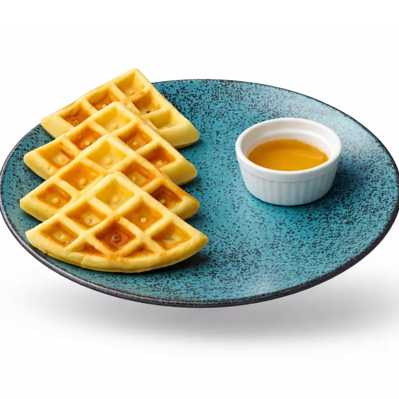 Waffle com manteiga ou mel
