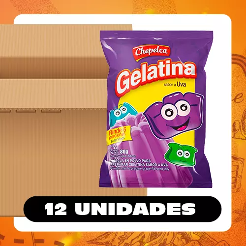 Display Chepelca Gelatina Uva 80g
