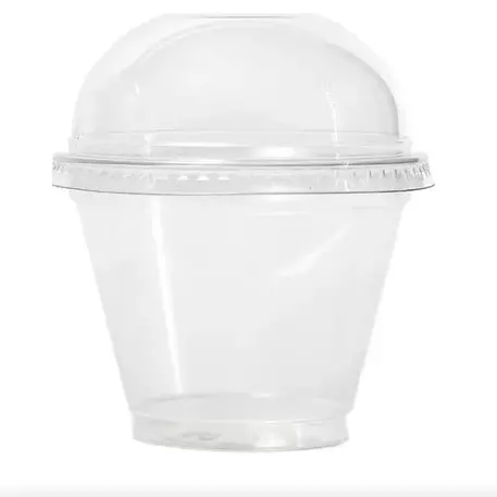 vaso pet 9oz c/tapa cupula domo