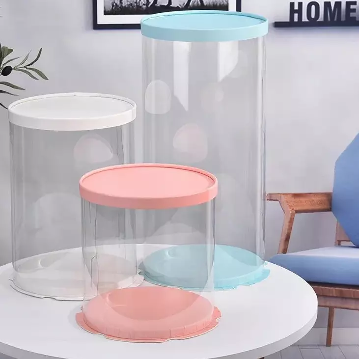 Cajas de acetato redondas