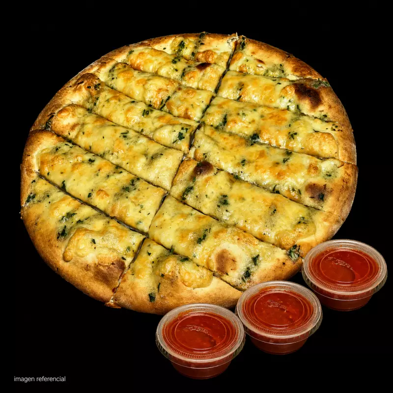 PAN CON QUESO Y SALSA DE AJO FAMILIA