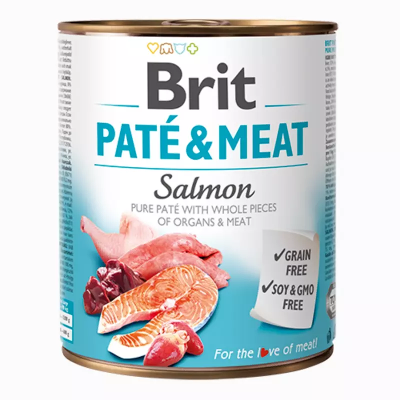 BRIT Paté & Meat Salmón 800 GR