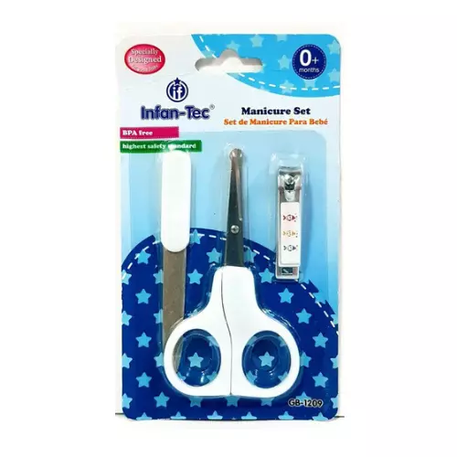Set tijera, lima, alicate Infan-Tec