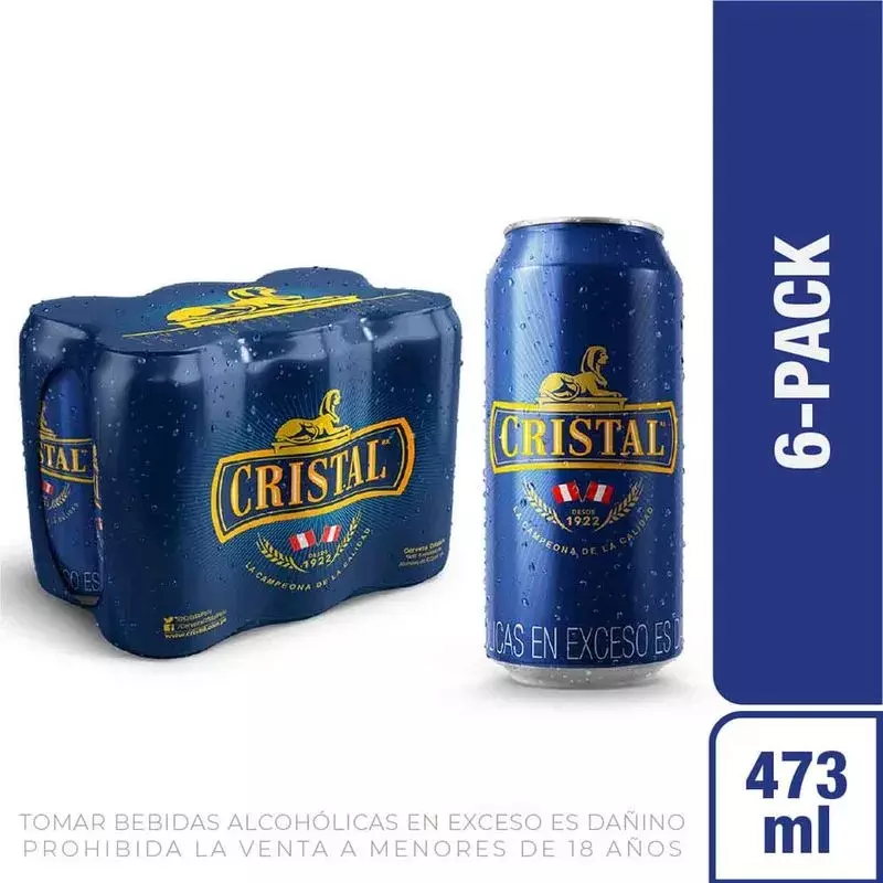 CERVEZA CRISTAL LATA 473 ML