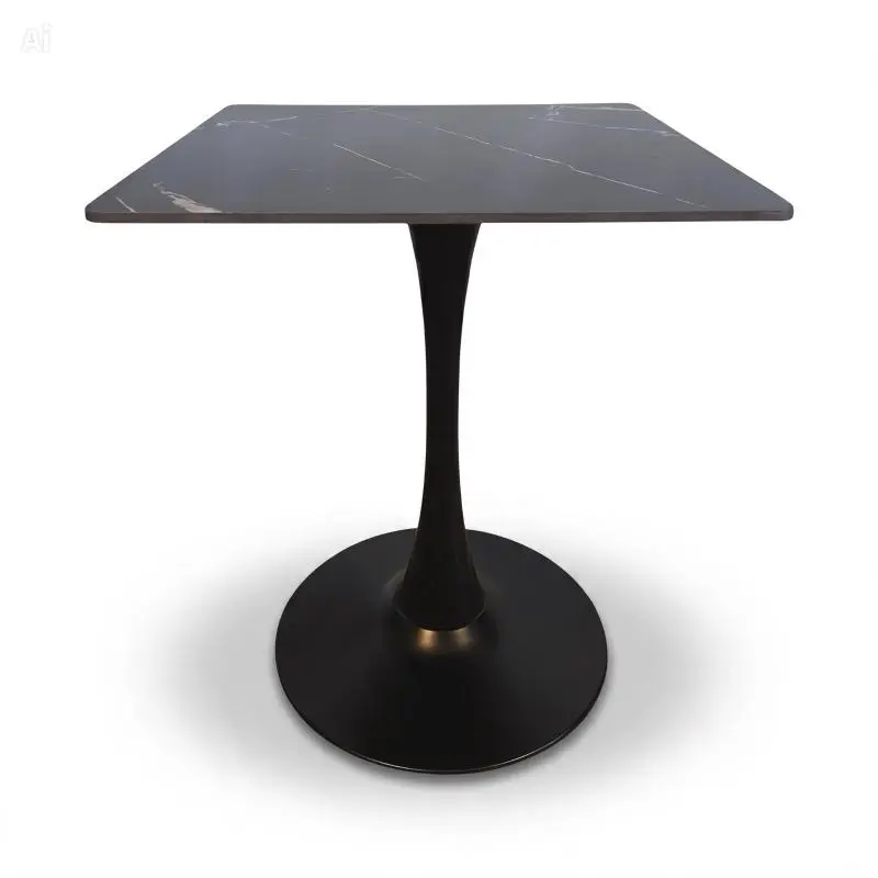 Mesa Tulip de 80x80cm Negro Neo