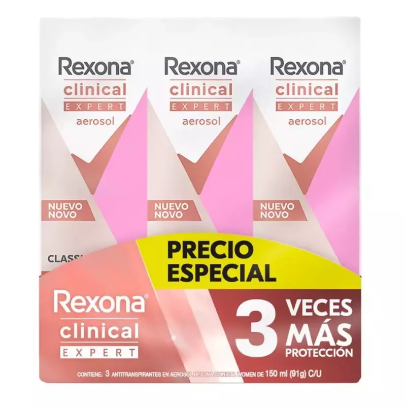 Desodorante Rexona Clinical 3 pzas