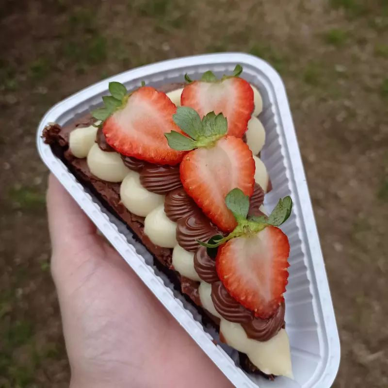 Fatia de Brownie Ninho