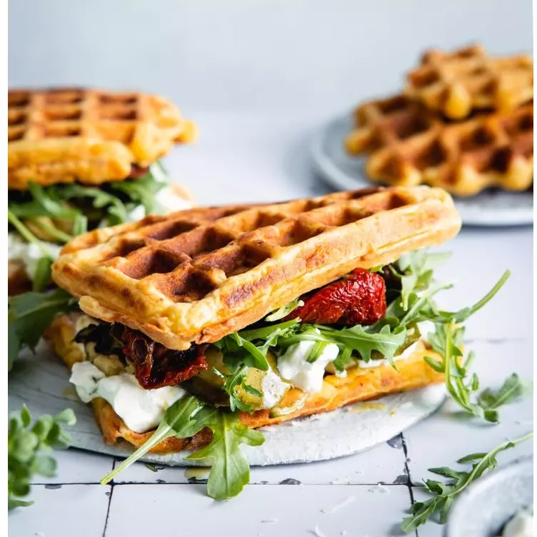 Sandwich waffle de campo