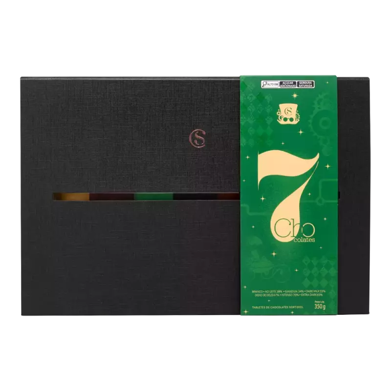 Caixa Tabletinhos 7 Chocolates 350g
