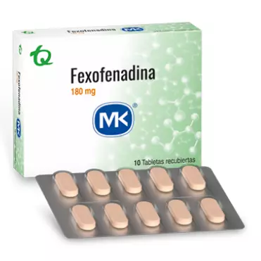 FEXOFENADINA 180MG 10 TABLETAS