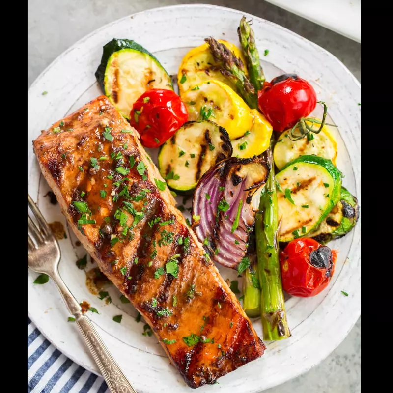 Salmón al grill