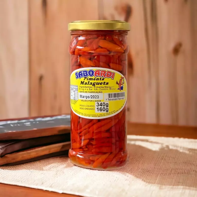 Pimenta malagueta vidro pequeno