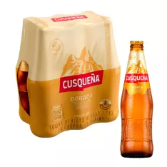 Six Cusqueña dorada botella 310ml
