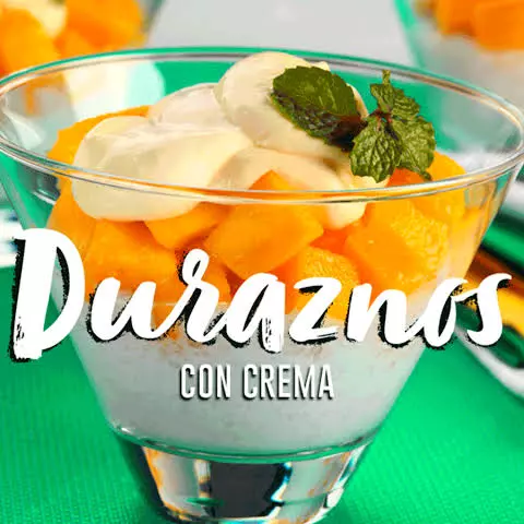 Duraznos con crema