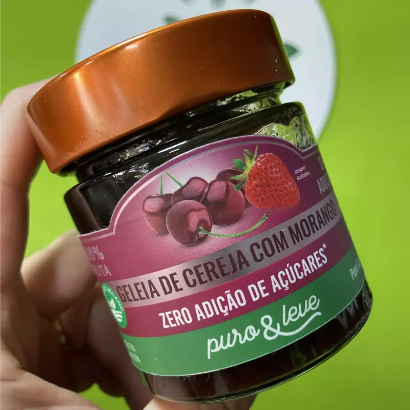 Geleia cereja e morango Puro & Leve