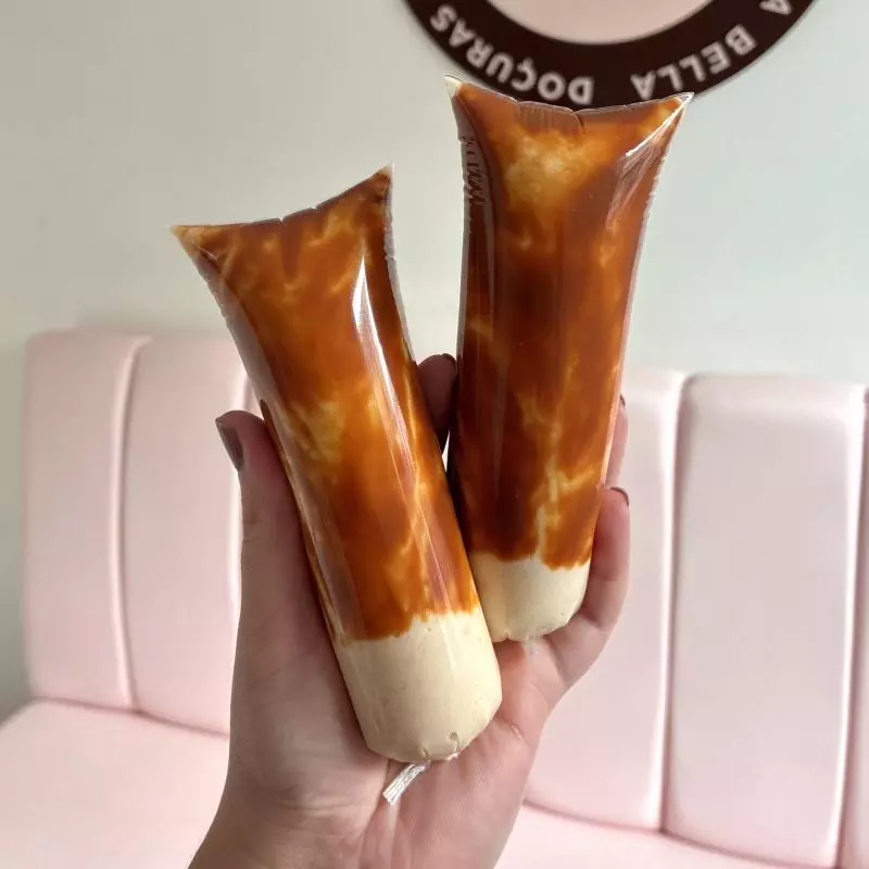 Sacolé Paçoca com doce de leite