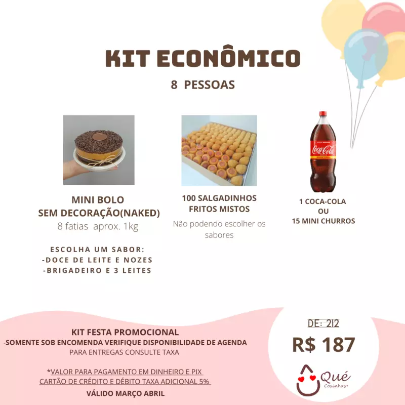 KIT ECONOMICO - 8 pessoas