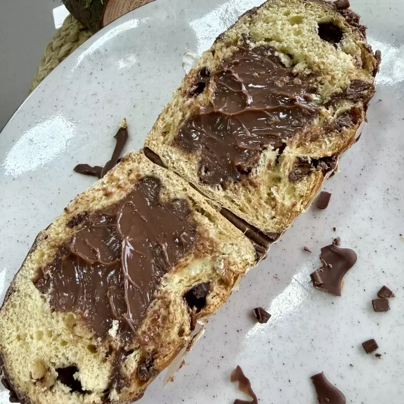 Mini chocotone brigadeiro
