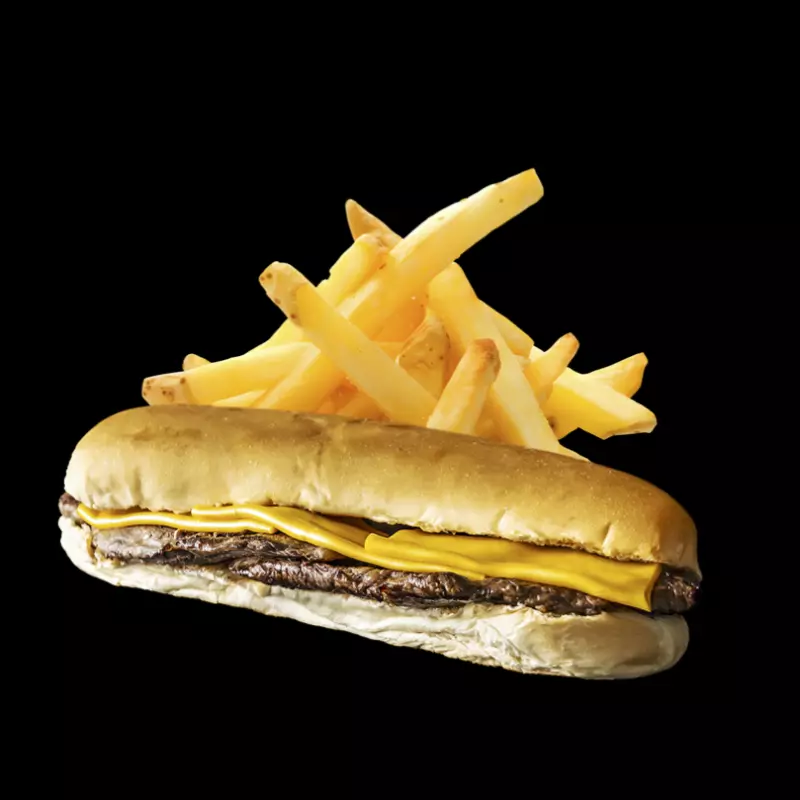 Lomcheese + Papas Fritas