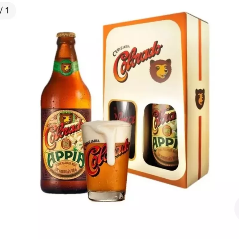 kit copo + cerveja colorado 600ml