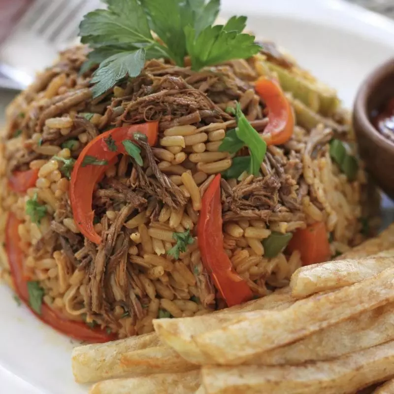Arroz con carne